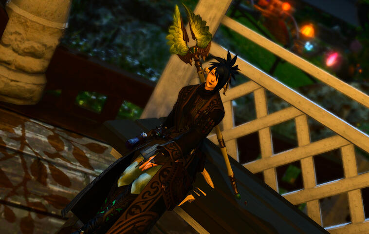 Sitting in the gazebo